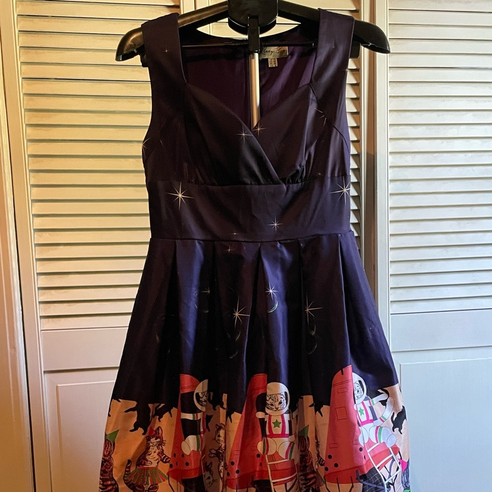 Lindy Bop Astronaut Party Cat dress